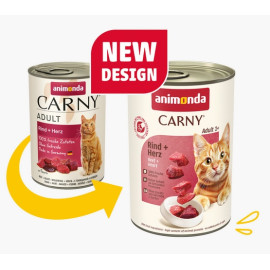 Animonda Carny Adult Wołowina + Serca puszka 400g