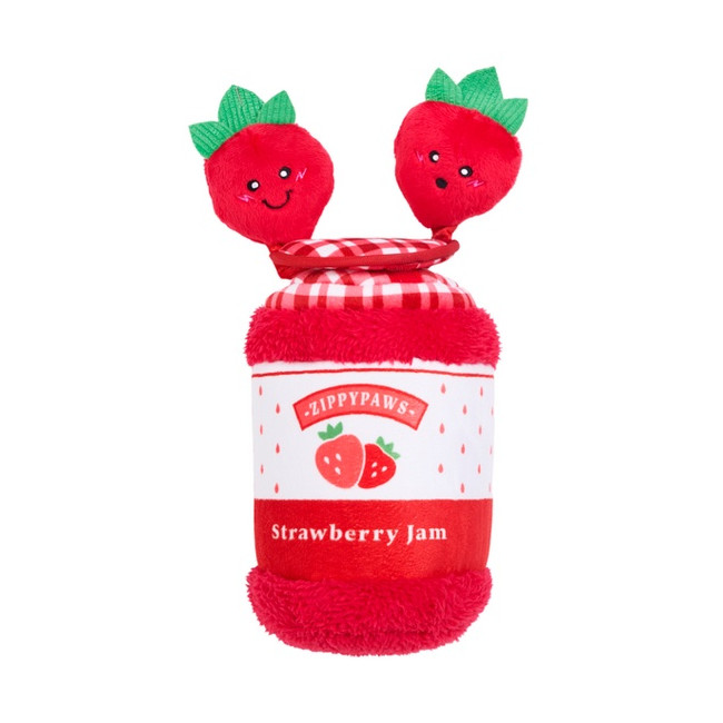 ZippyPaws Pluszowa norka bungee dla psa Dżem truskawkowy [ZP1113]
