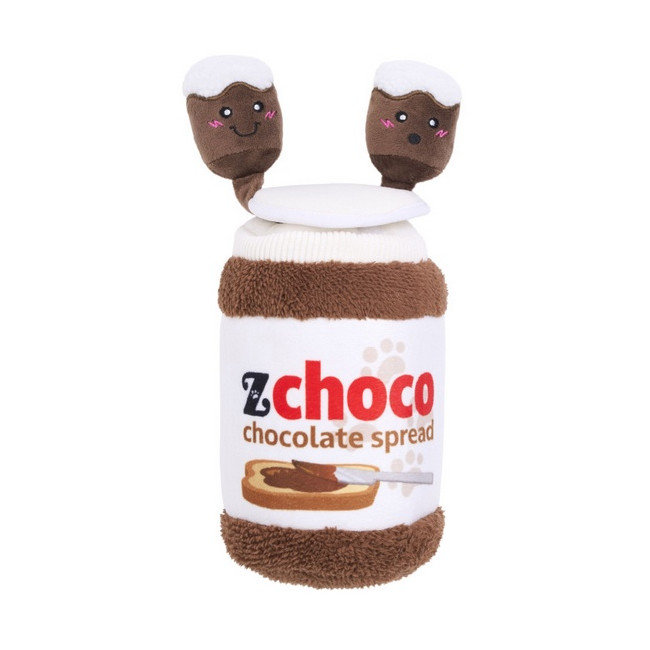 ZippyPaws Pluszowa norka bungee dla psa Słoik czekolady [ZP1112]