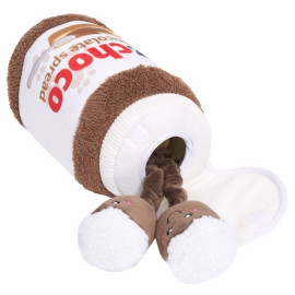 ZippyPaws Pluszowa norka bungee dla psa Słoik czekolady [ZP1112]