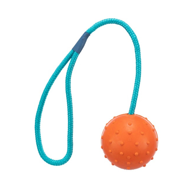 Trixie Piłka gumowa na sznurku 6/30cm [3305]