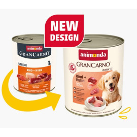 Animonda GranCarno Original Junior Rind Huhn Wołowina + Kurczak puszka 800g