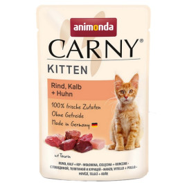 Animonda Carny Kitten Wołowina, Cielęcina + Kurczak saszetka 85g