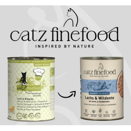 Catz Finefood Ragout N.605 Łosoś i Dzika Kaczka puszka 380g