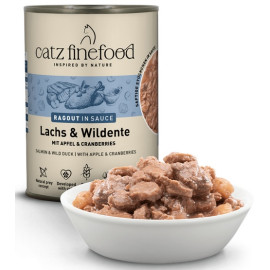 Catz Finefood Ragout N.605 Łosoś i Dzika Kaczka puszka 380g