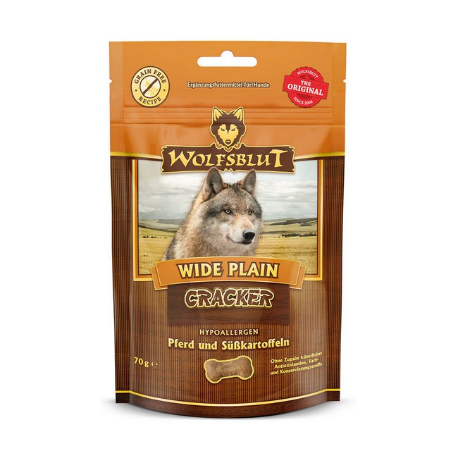 Wolfsblut Dog Cracker Wide Plain - konina i bataty 70g