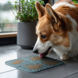 Collar WauDog Silicone Mata do lizania 19x19x1cm szara