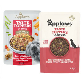 Applaws Taste Toppers Saszetka dla psa - wołowina, zielony groszek, bataty i czerwona papryka w sosie 85g