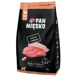 Pan Mięsko Karma sucha dla psa - cielęcina i indyk chrupki XL 3kg
