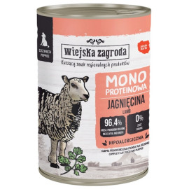 Wiejska Zagroda Monobiałkowa Jagnięcina dla szczeniąt puszka 400g
