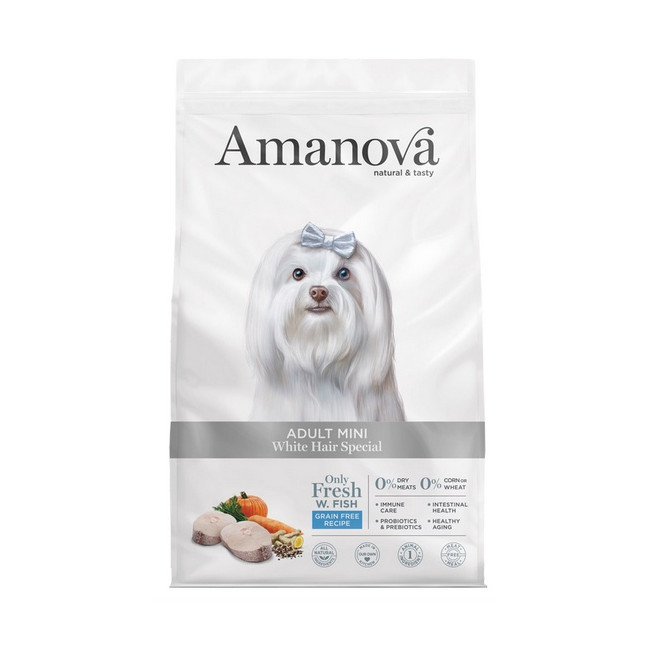 Amanova Dog Adult Mini White Hair Special 2kg