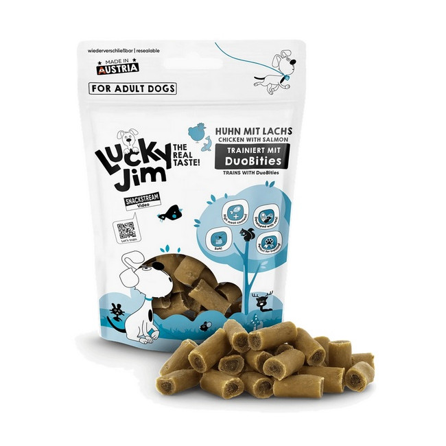 Lucky Jim DuoBities Kurczak i łosoś 70g