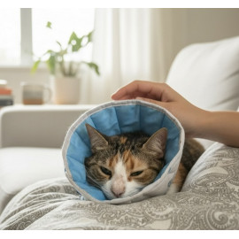 Grande Finale Kołnierz pozabiegowy z tkaniny rozmiar 3 niebieski [WET/KT/3(L)]