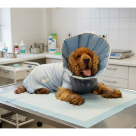 Grande Finale Kołnierz pozabiegowy z tkaniny rozmiar 0 niebieski [WET/KT/0(XS)]