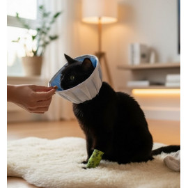 Grande Finale Kołnierz pozabiegowy z tkaniny rozmiar 0 niebieski [WET/KT/0(XS)]