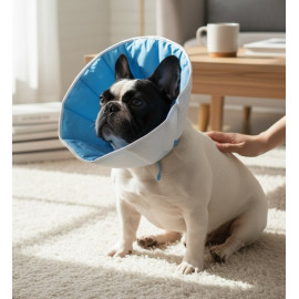 Grande Finale Kołnierz pozabiegowy z tkaniny rozmiar 0 niebieski [WET/KT/0(XS)]