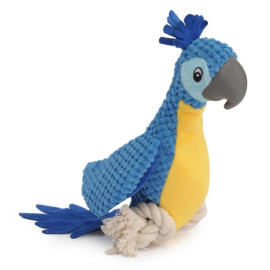 Camon Dog Toy Pluszowa papuga ze sznurem i piszczałką