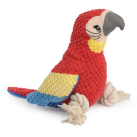 Camon Dog Toy Pluszowa papuga ze sznurem i piszczałką