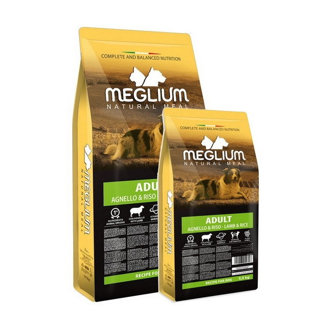 Meglium Dog Adult Lamb & Rice Sucha karma z jagnięciną 14kg +2,5kg Gratis