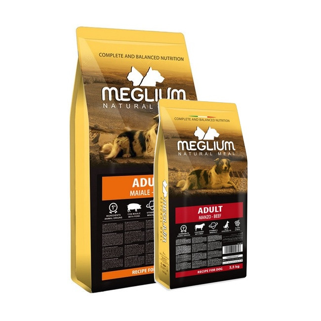 Meglium Dog Adult Pork Sucha karma z wieprzowiną 14kg + 2,5kg Gratis