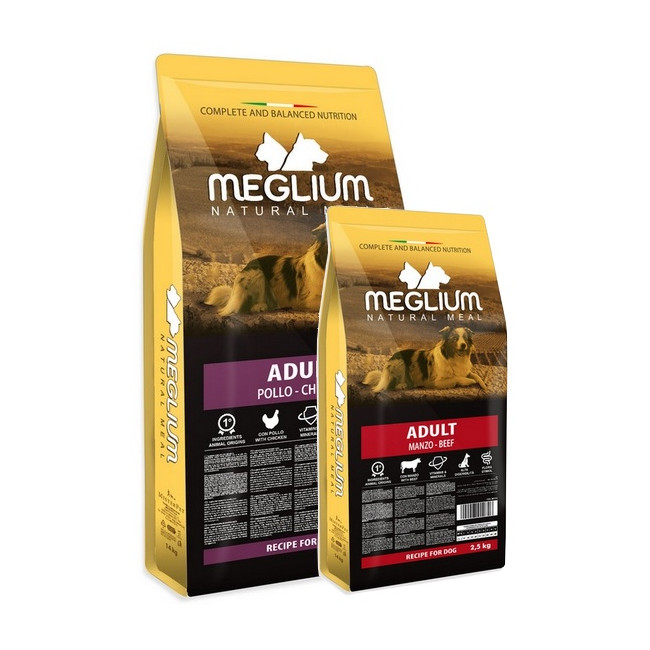 Meglium Dog Adult Chicken Sucha karma z kurczakiem 14kg + 2,5kg Gratis
