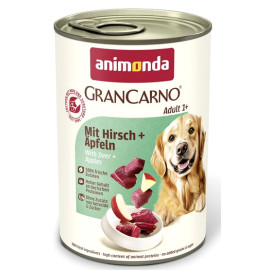Animonda GranCarno Original Adult Rind Hirsch Apfel Wołowina, Jeleń + Jabłko puszka 400g