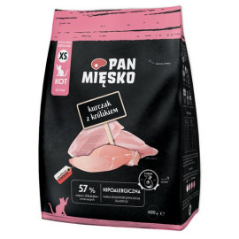 Pan Mięsko Karma sucha dla kociąt - kurczak i królik chrupki XS 400g