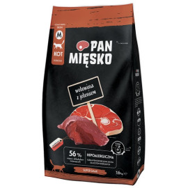 Pan Mięsko Karma sucha dla kota - wołowina i jeleń chrupki M 1,6kg
