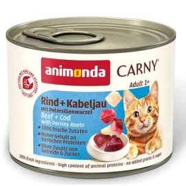 Animonda Carny Adult Wołowina, Dorsz + Korzeń pietruszki puszka 200g