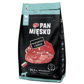 Pan Mięsko Karma sucha dla psa - wieprzowina i dzik chrupki XL 3kg