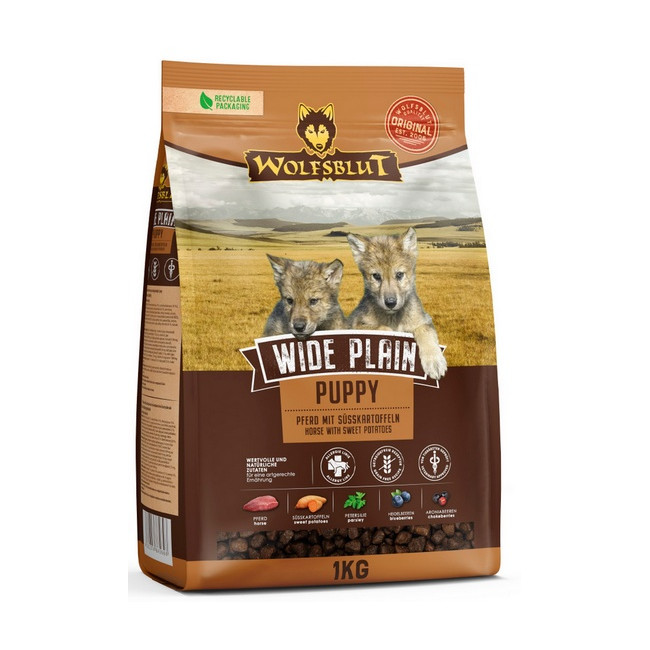 Wolfsblut Dog Wide Plain Puppy - konina i bataty 1kg