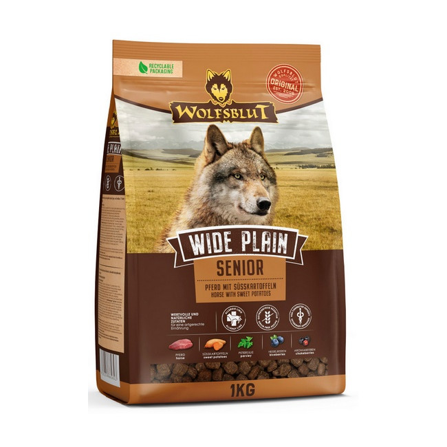 Wolfsblut Dog Wide Plain Senior - konina i bataty 1kg