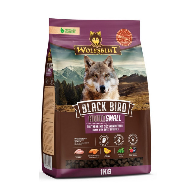 Wolfsblut Dog Black Bird Adult Small - indyk i bataty 1kg