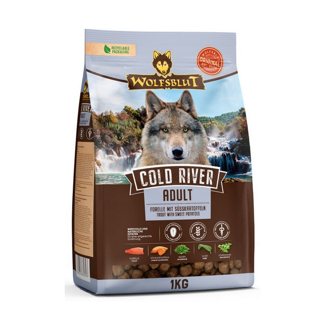 Wolfsblut Dog Cold River Adult - pstrąg i bataty 1kg
