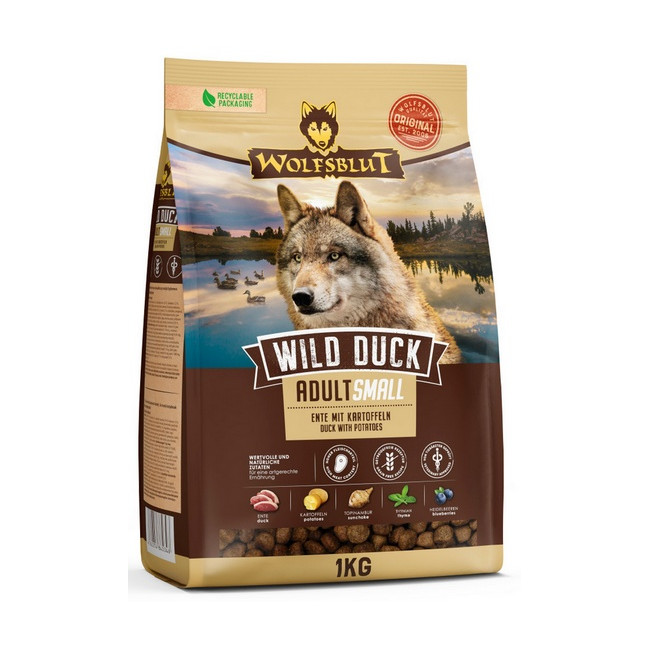 Wolfsblut Dog Wild Duck Adult Small - kaczka i bataty 1kg