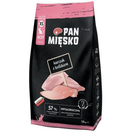 Pan Mięsko Karma sucha dla kociąt - kurczak i królik chrupki XS 1,6kg