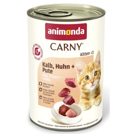 Animonda Carny Kitten Cielęcina + Kurczak + Indyk puszka 400g