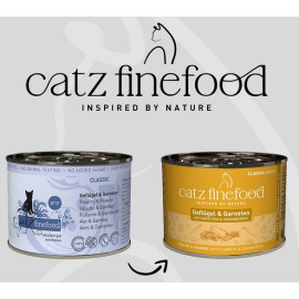 Catz Finefood Classic N.17 Drób i Krewetki puszka 200g