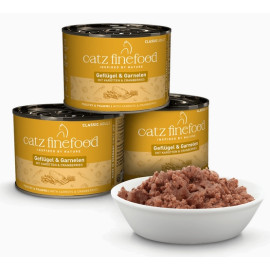 Catz Finefood Classic N.17 Drób i Krewetki puszka 200g
