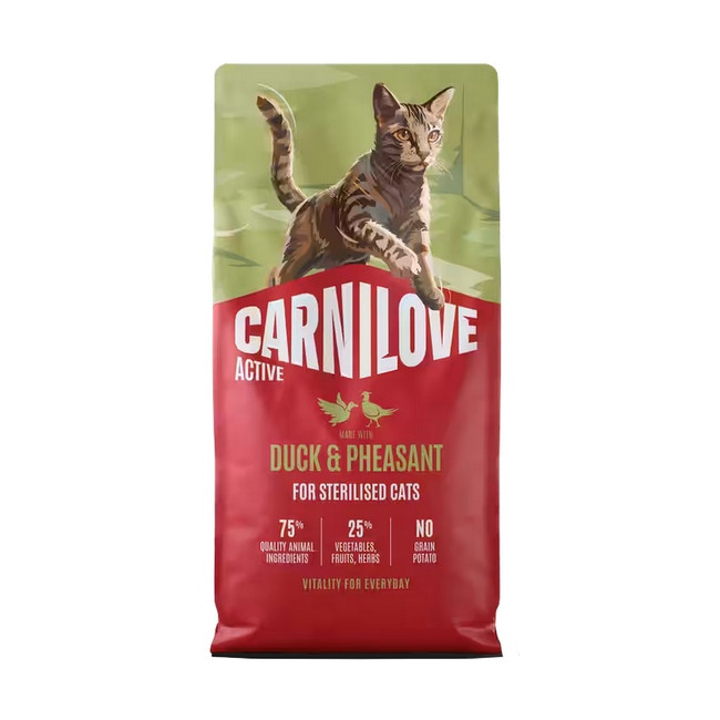 Carnilove Cat Active Duck & Pheasant Sterilised - kaczka i bażant 2kg