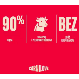 Carnilove Dog Jerky Beef Fillet - wołowina filet 100g