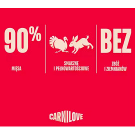 Carnilove Dog Jerky Turkey & Rabbit - indyk i królik 100g