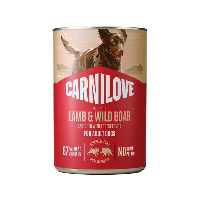 Carnilove Dog Lamb & Wild Boar Adult - jagnię i dzik puszka 400g