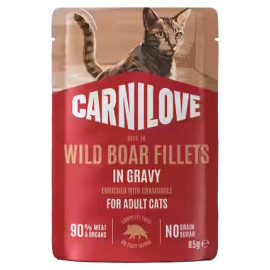 Carnilove Cat Wild Boar - dzik w sosie saszetka 85g