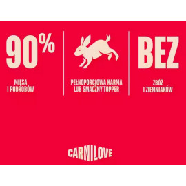 Carnilove Cat Rabbit Kitten - królik w sosie saszetka 85g