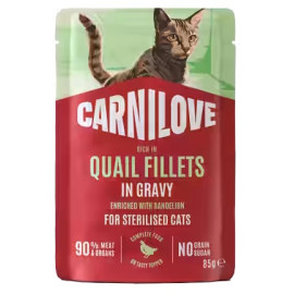 Carnilove Cat Quail Sterilised - przepiórka w sosie saszetka 85g