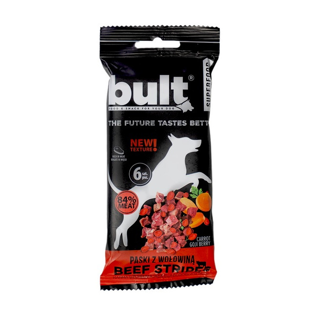 Bult Superfood Tasty Stripes Paski z wołowiną 60g