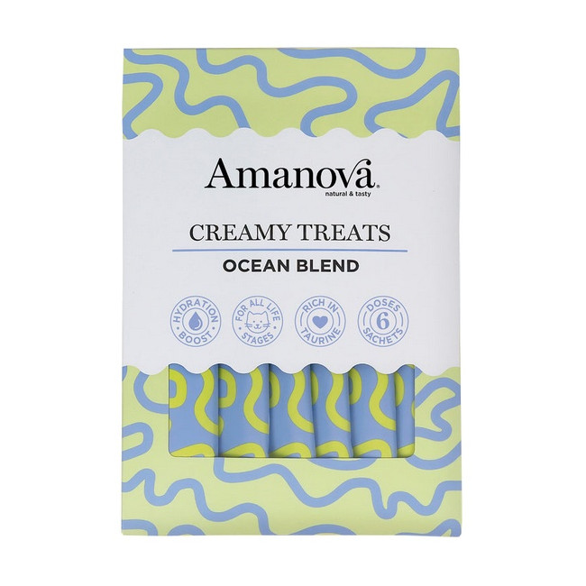 Amanova Cat Creamy Treats Ocean Blend Tuna & Salmon - tuńczyk i łosoś 6x15g