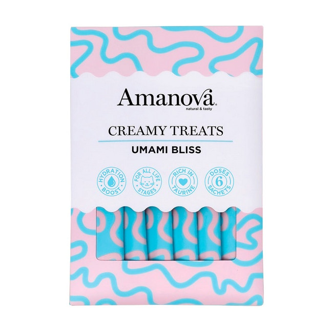 Amanova Cat Creamy Treats  Umami Bliss Chicken & Katsuobushi - kurczak i katsuobushi 6x15g