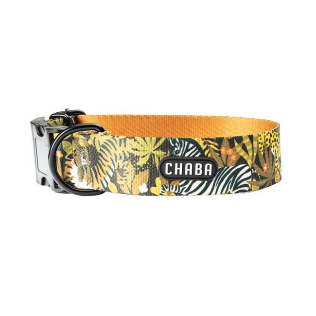 CHABA Obroża regulowana Bull Story IV S/M Jungle